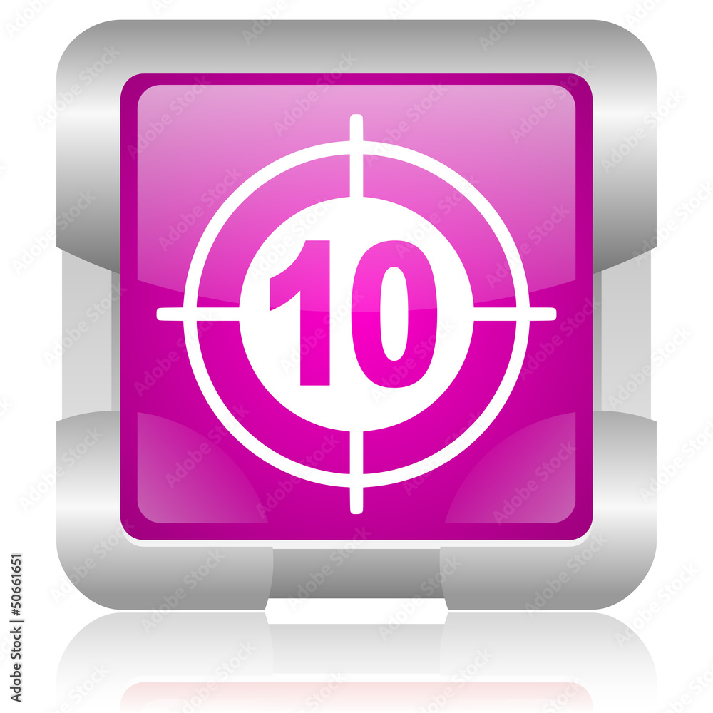 target pink square web glossy icon target pink square web glossy icon