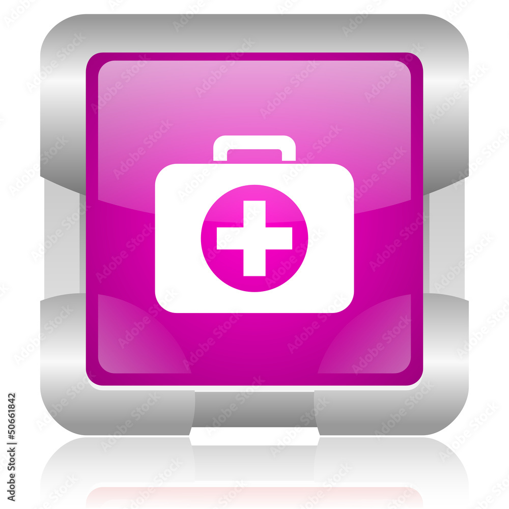 rescue kit square web glossy icon rescue kit square web glossy icon