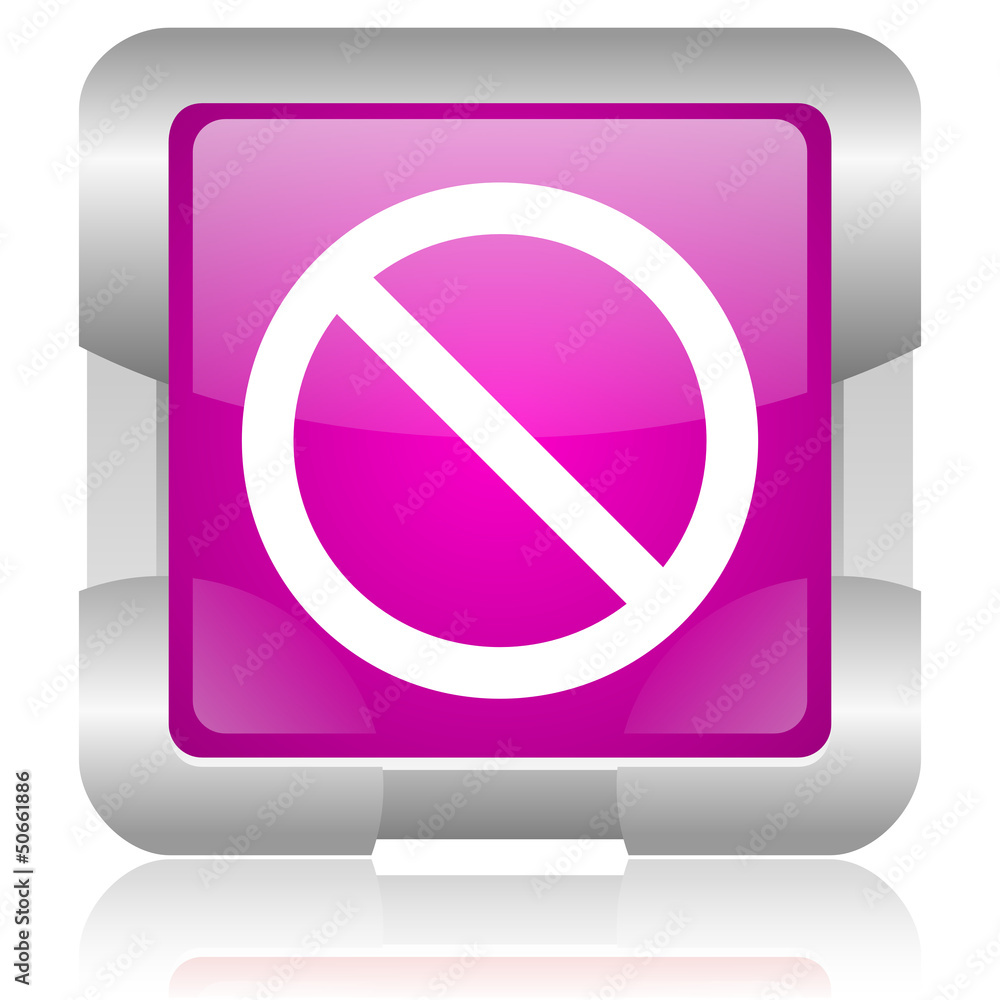 access denied pink square web glossy icon access denied pink square web glossy icon