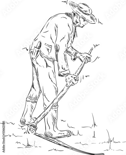 a vintage scythe