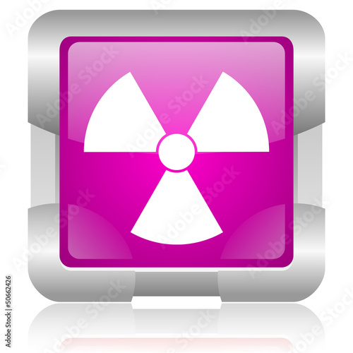 Quadro su tela radiation pink square web glossy icon