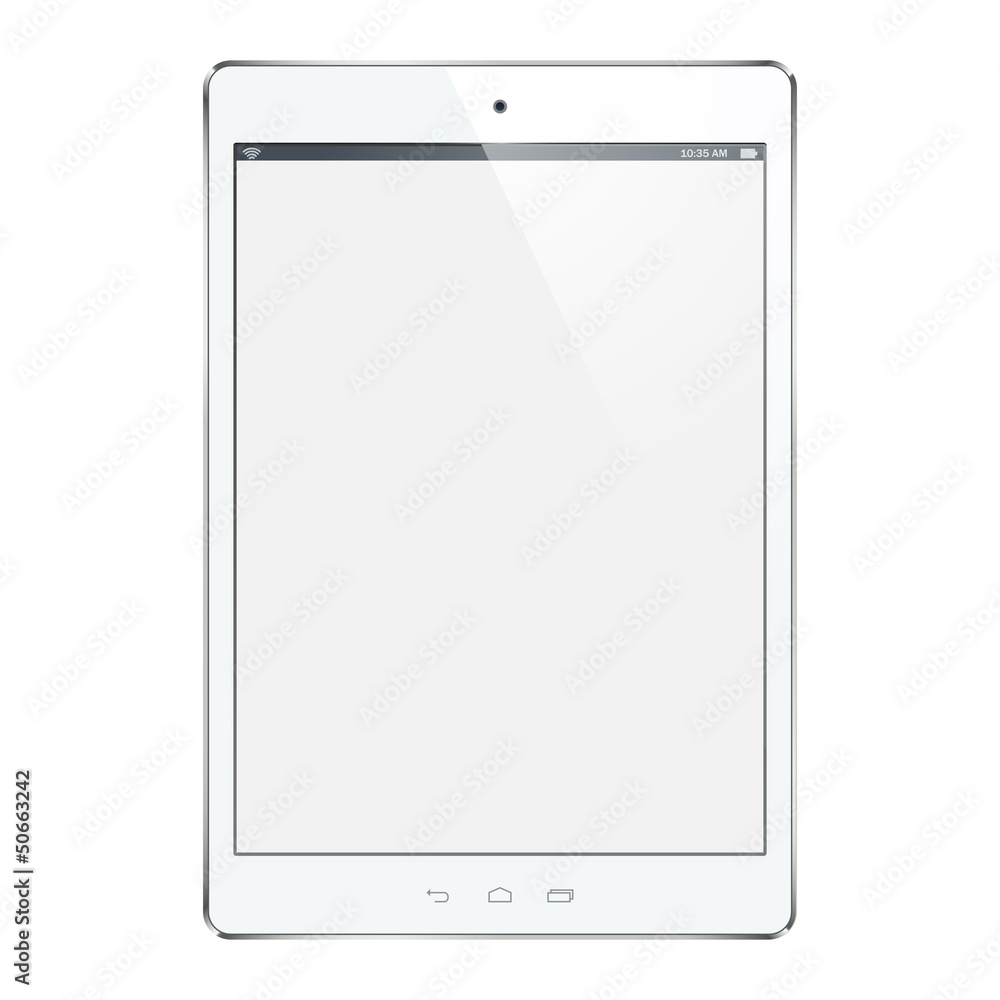 Vector white tablet computer Vector white tablet computer