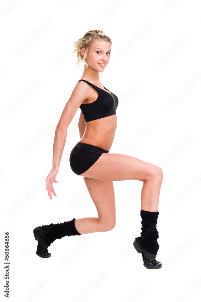 Young fitness woman doing exercise Young fitness woman doing exercise