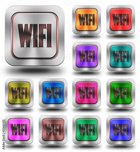 WIFI aluminum glossy icons, crazy colors