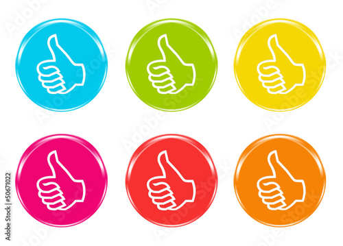 Iconos con símbolo de Like - Me gusta