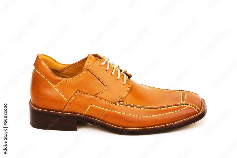 Orange shoes isolated on the white background Orange shoes isolated on the white background