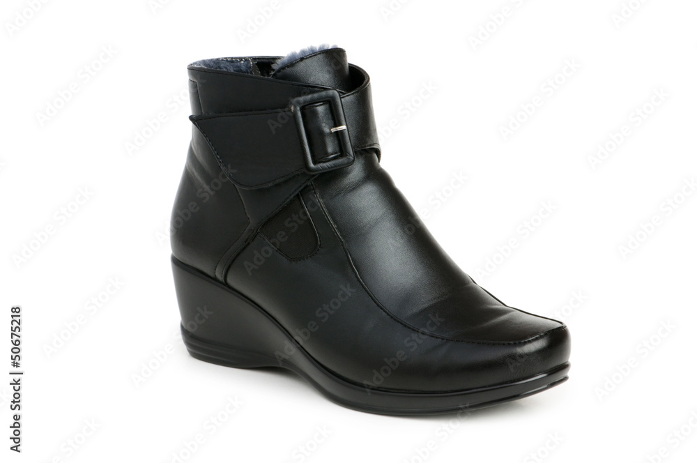 Black shoes isolated on the white background Black shoes isolated on the white background