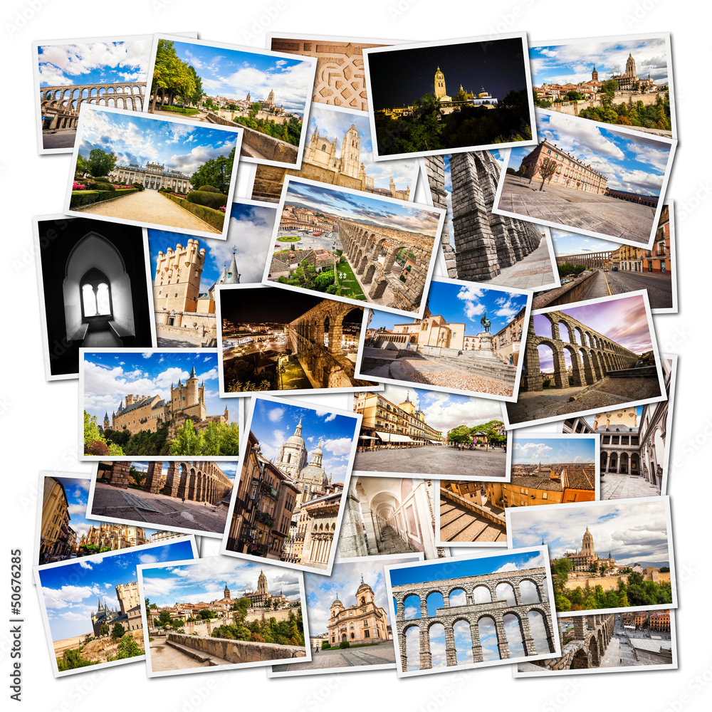 Segovia Collage, Castilla y Leon, Spain Segovia Collage, Castilla y Leon, Spain