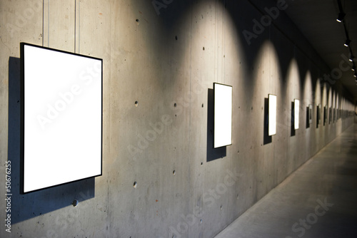 Empty white isolated frame