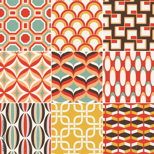 seamless retro geometric pattern