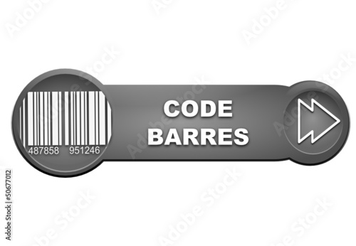 code-barres sur bouton gris