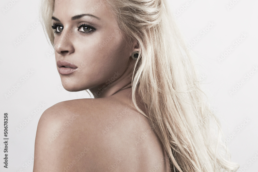 Sensitive beautiful blond woman Sensitive beautiful blond woman