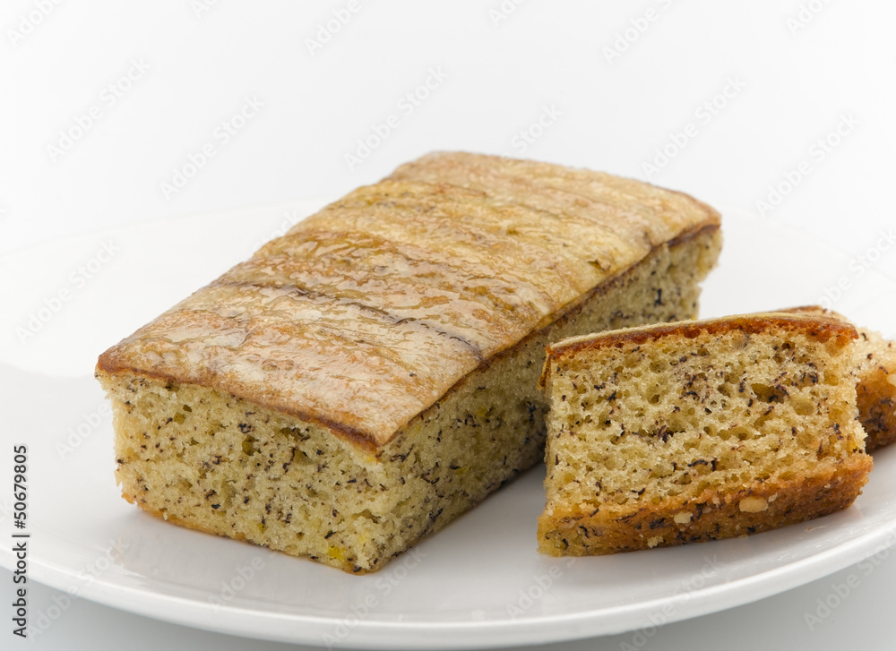 Banana cake ready to serving you