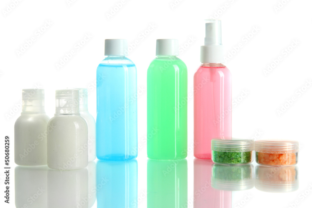 Hotel cosmetics kit isolated on white Hotel cosmetics kit isolated on white