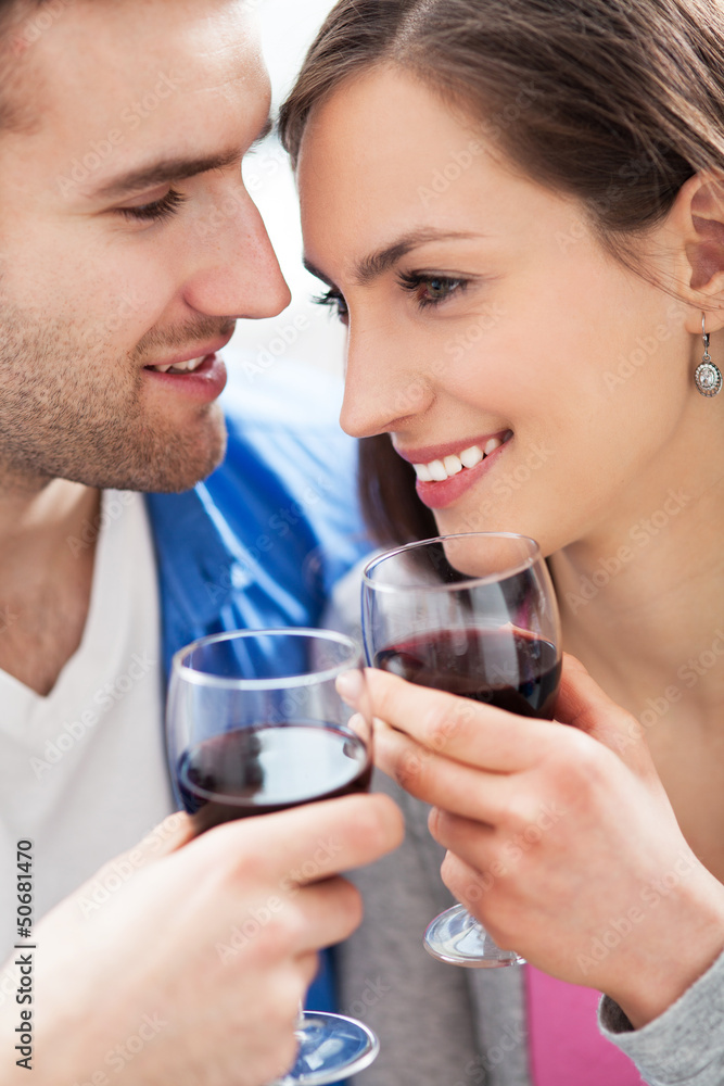 Couple drinking wine Couple drinking wine
