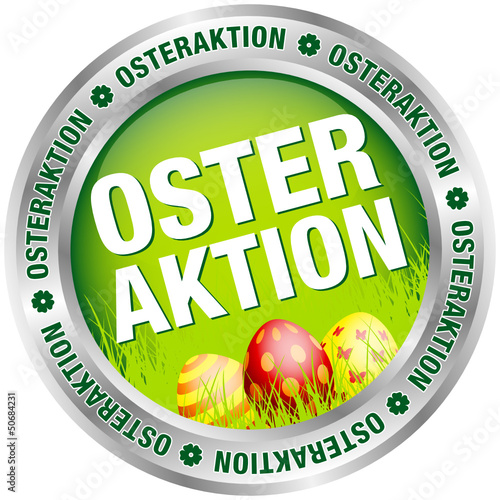 Button Osteraktion Ostereier grün/silber