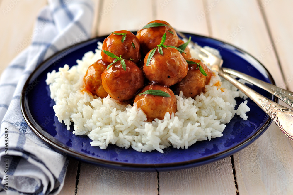 Apple Cider Glazed Chicken Meatballs Apple Cider Glazed Chicken Meatballs