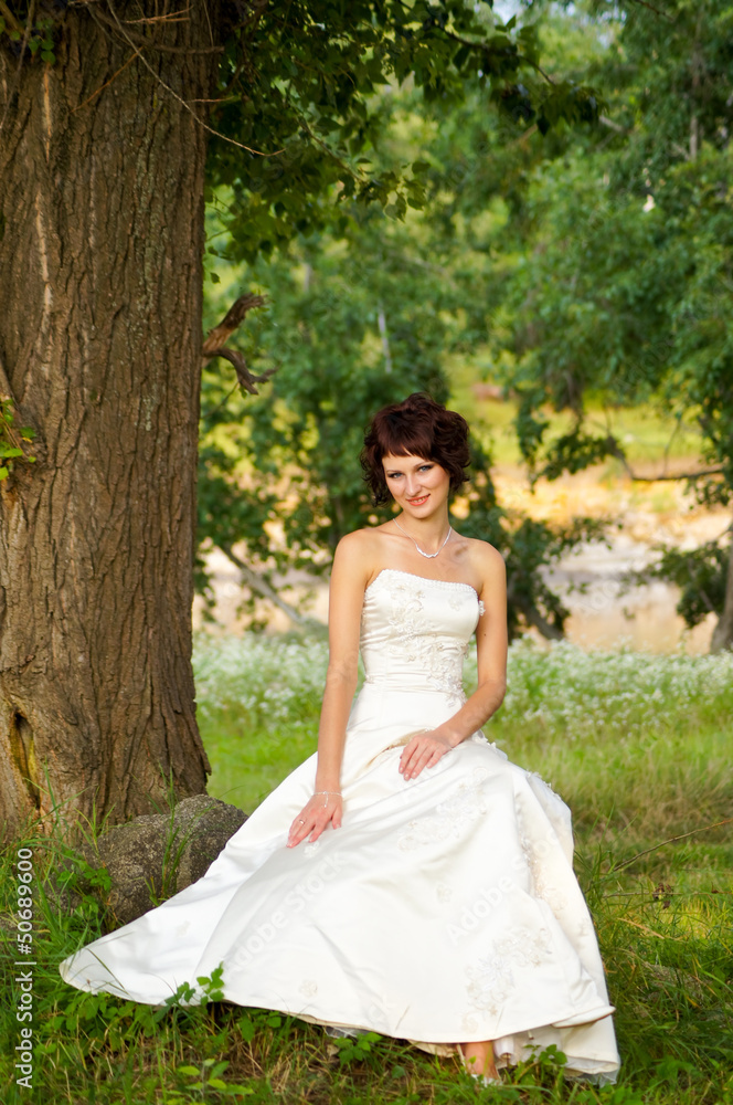 Pretty girl in a wedding dress Pretty girl in a wedding dress