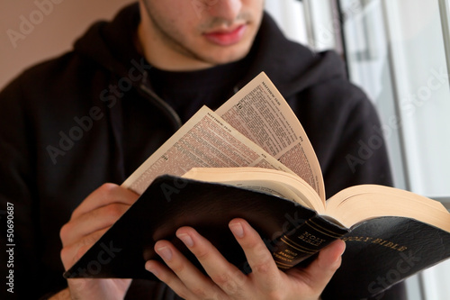 Man Reading Bible
