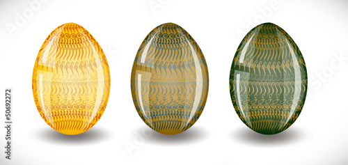 Set of easter eggs. Illustration 10 version