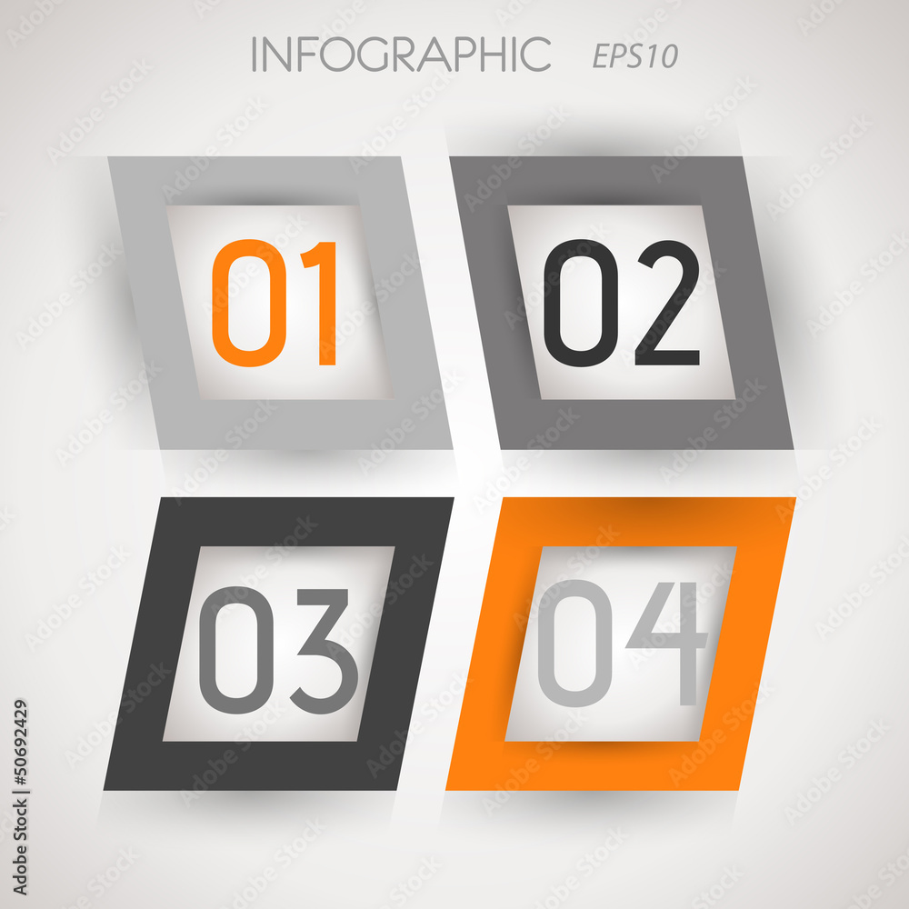 grey and orange oblique square four options grey and orange oblique square four options