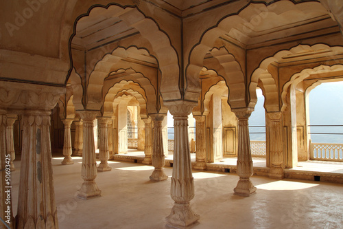 columns in palace - Jaipur India