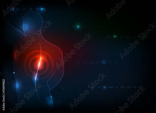 Human backache concept