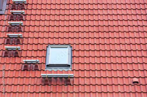 Red roof and window