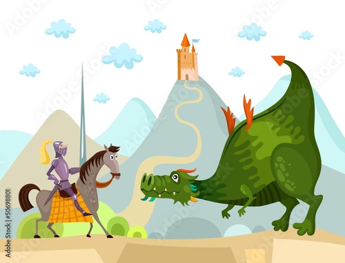 dragon and knight