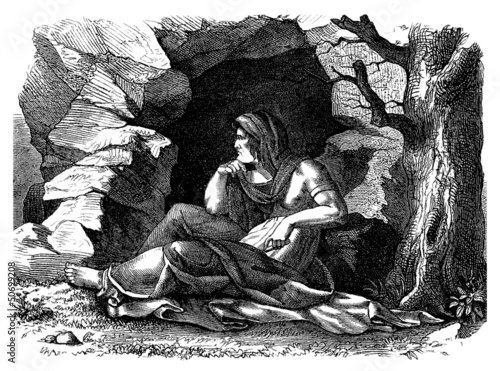 Bild auf Leinwand Ancient Germanic Witch - Sorcière - Hexe