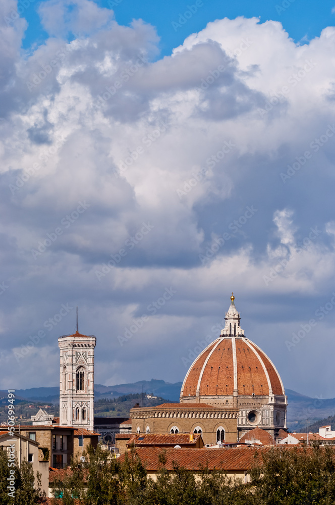 Florence, panorama with the Cathedral, Italy