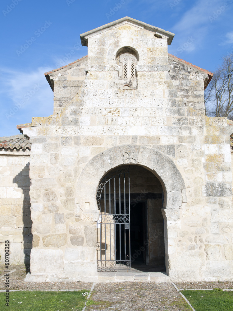 Fototapeta premium Visigothic church in the province of Palencia,spain