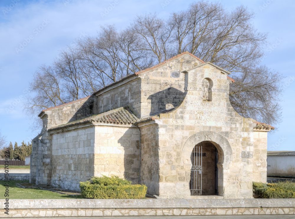 Fototapeta premium Visigothic church in the province of Palencia