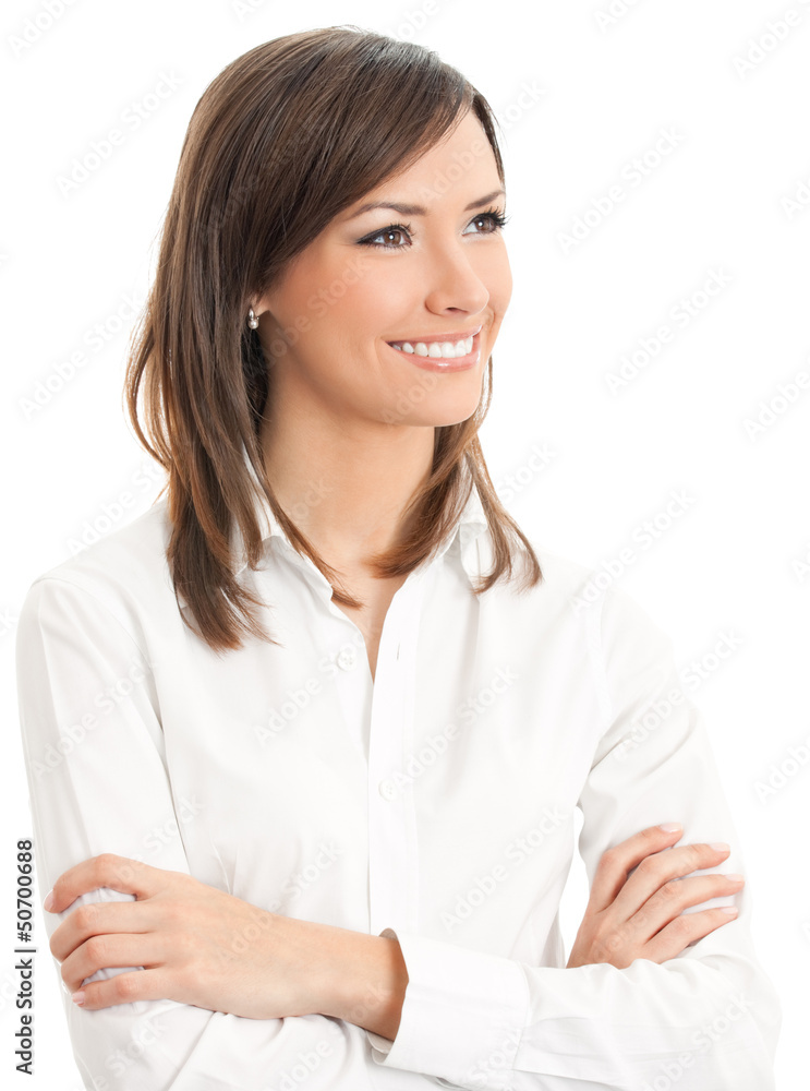 Portrait of young happy smiling businesswoman Portrait of young happy smiling businesswoman