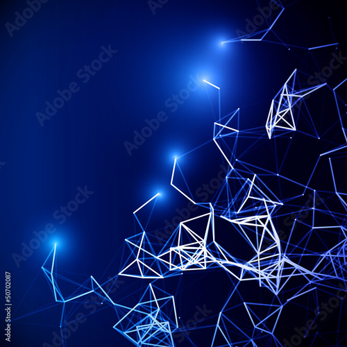 Futuristic Abstract Blue Modern Lines Background