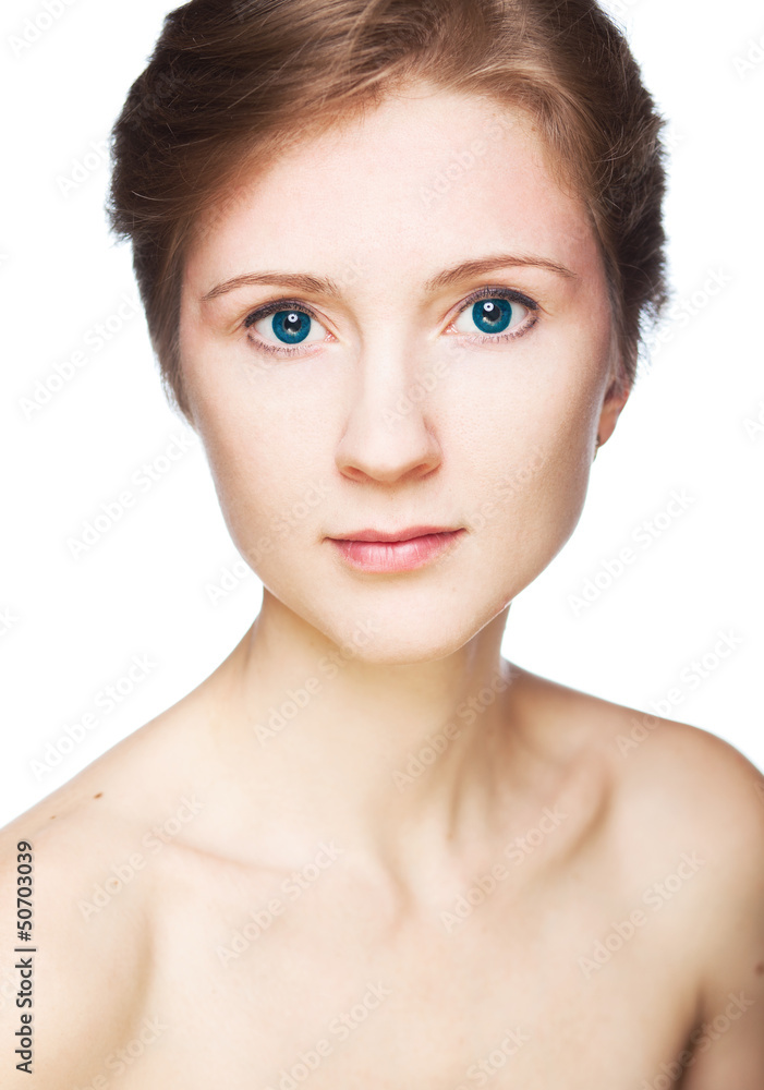 Fashion studio shot of beautiful woman with makeup and hairstyle Fashion studio shot of beautiful woman with makeup and hairstyle
