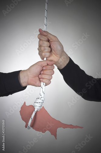 Concept Cyprus financial crisis