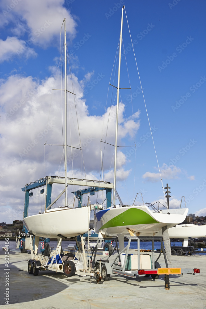 Naklejka premium Boat repairs