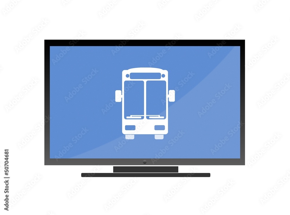 Bus dans un écran de télévision Bus dans un écran de télévision