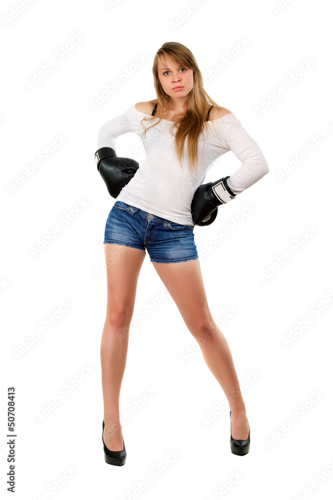 Fototapeta premium Playful sporty woman