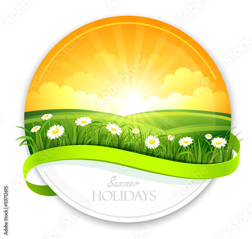 Summer banner. Vector