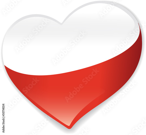 Heart Poland vector