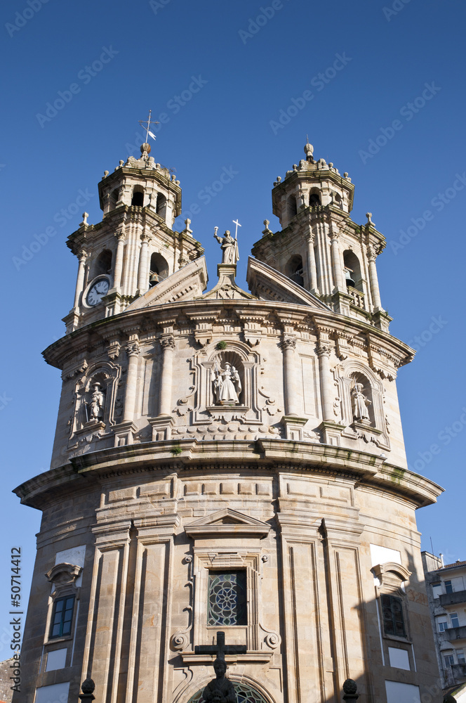 Detail of La Peregrina Church, Pontevedra, Galicia, Spain