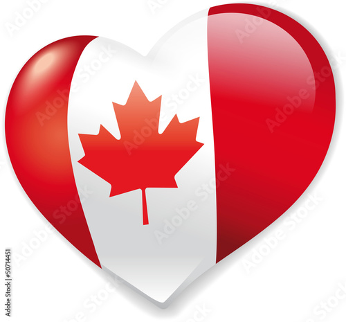 canada vector heart