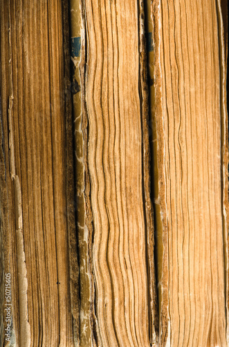 pile of old books, close-up
