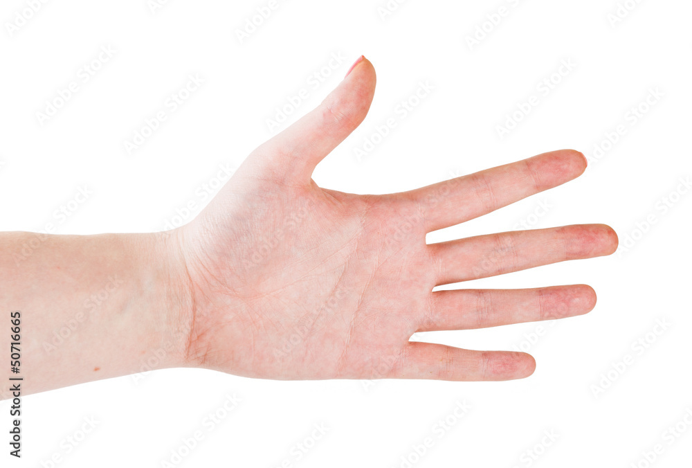 Hand gesture with 5 fingers