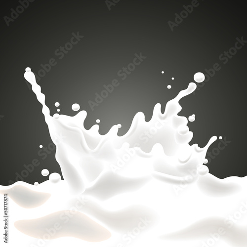 Vector Illustration of a Milk Splash