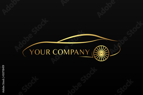 Golden car logo photo