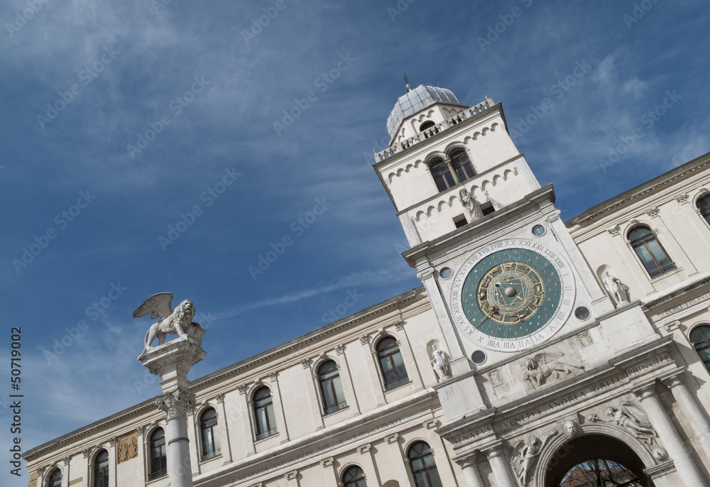Italy, Padua:  Ancient clock tower
