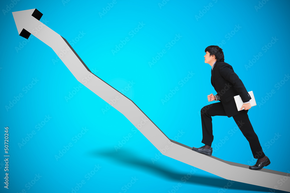 Conceptual image of business progress or growth Conceptual image of business progress or growth